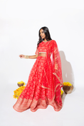 Load image into Gallery viewer, RED BANDHANI SET
