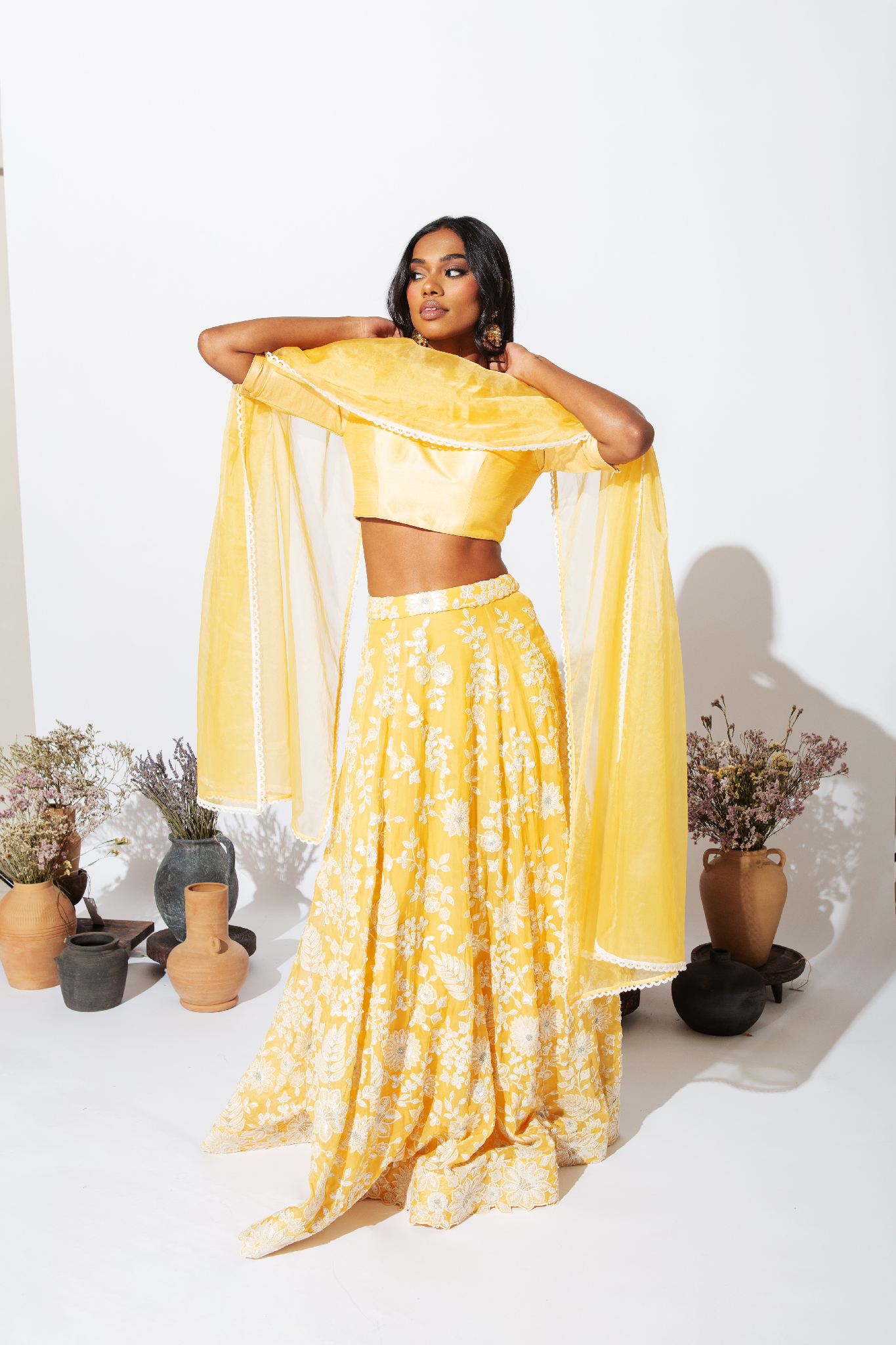 YELLOW WILD FLOWER SKIRT