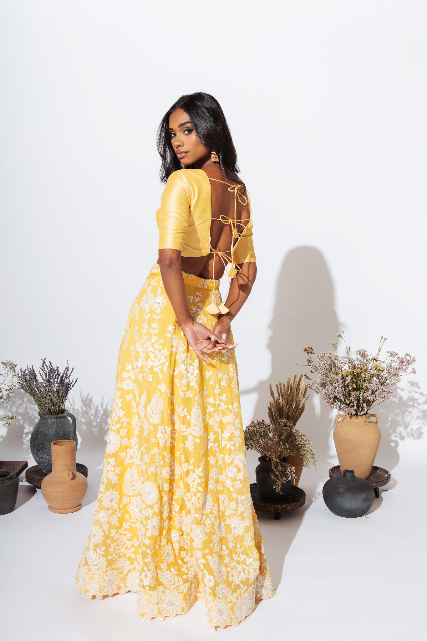 YELLOW WILD FLOWER SKIRT